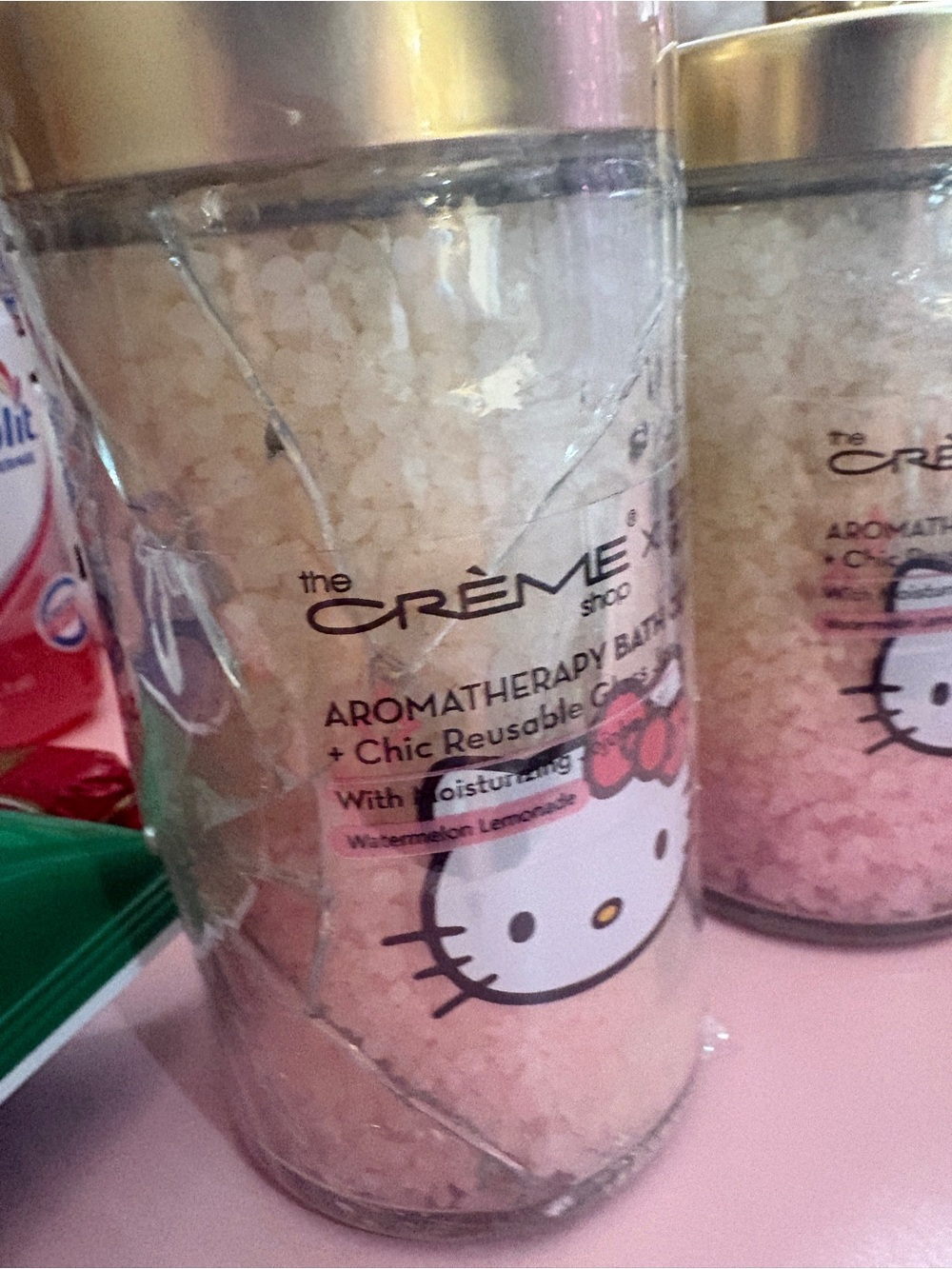 Hello Kitty Pink and Gold Aromatherapy Bath Crystals + bundle - Picture 3 of 9